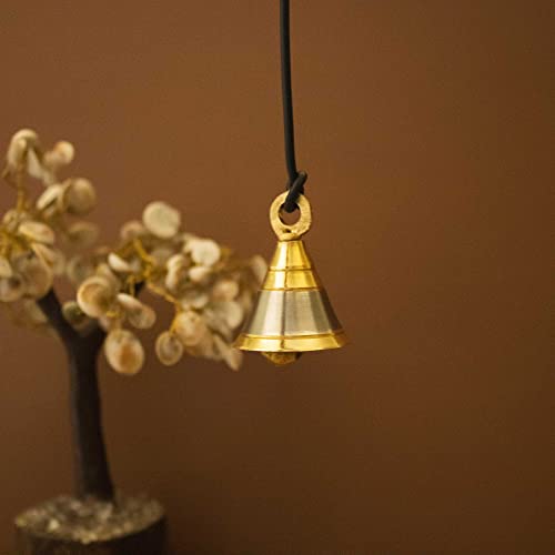 Spillbox Traditional Brass Bell/Ghanti for Pooja/Worship for Temple Home Decorative Brass Pooja Room Bells- Two Color (12) - Image 2