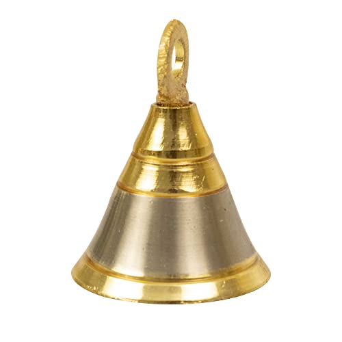 Spillbox Traditional Brass Bell/Ghanti for Pooja/Worship for Temple Home Decorative Brass Pooja Room Bells- Two Color (12) - Image 5