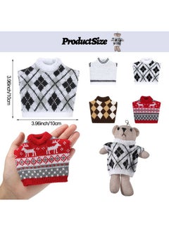 Saintrygo 4 Pieces Guinea Pig Clothes Costume for Guinea Pig Ferret Sweater Bunny Hamster Clothing Guinea Pig Outfits Small Animal Warm Vest Winter Pet Sweatshirt Rabbit Apparel Accessory Cosy T-Shirt  - Image 2