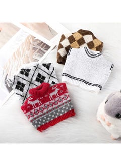Saintrygo 4 Pieces Guinea Pig Clothes Costume for Guinea Pig Ferret Sweater Bunny Hamster Clothing Guinea Pig Outfits Small Animal Warm Vest Winter Pet Sweatshirt Rabbit Apparel Accessory Cosy T-Shirt  - Image 5