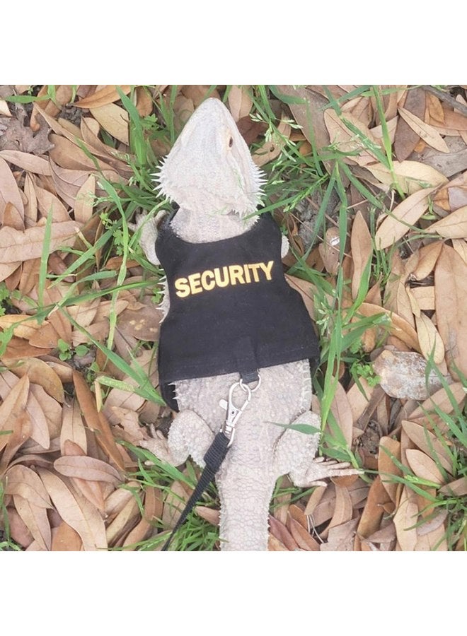 مقاود السحلية التنين الملتحي - مقاود أبو بريص النمر، حزام التنين | ملابس التنين الملتحي القابلة للتعديل، مقاود وأحزمة الحيوانات الصغيرة، سترة أمان بطول 4.76 قدم للزواحف والحيوانات الأليفة الصغيرة - Image 2