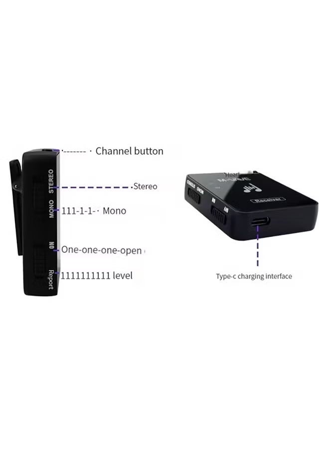 M-vave WP-10 2.4G Wireless Earphone Monitor with Volume Button Rechargeable Transmitter Receiver Support Stereo Mono Cuvave - Image 3