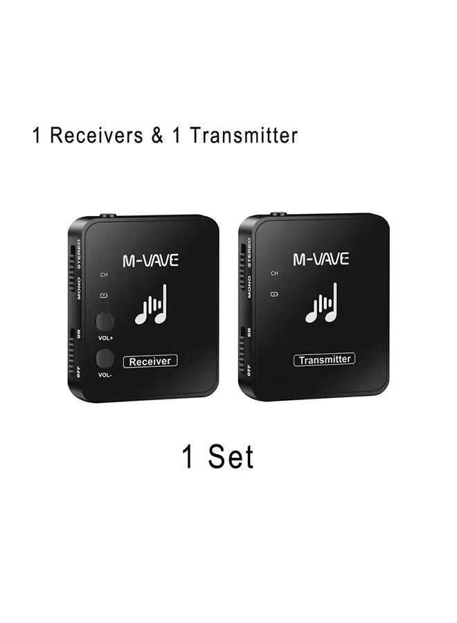 M-vave WP-10 2.4G Wireless Earphone Monitor with Volume Button Rechargeable Transmitter Receiver Support Stereo Mono Cuvave - Image 5