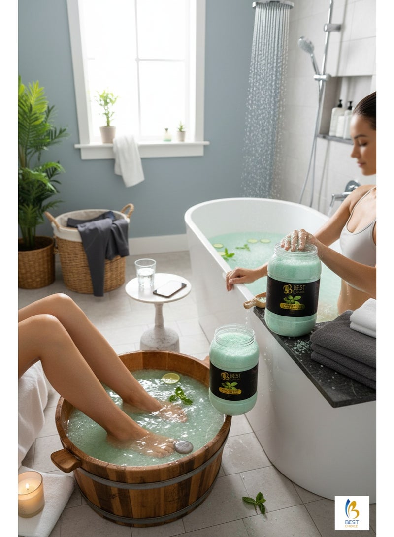 Best Choice Dead Sea Salt, Premium Natural Bath Salt, 5000g, Fine Crystals for Skin Body Hair Care and Relaxation (Mint) - Image 2