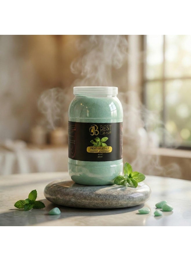 Best Choice Dead Sea Salt, Premium Natural Bath Salt, 5Kg, Fine Crystals for Skin Body Hair Care and Relaxation (Mint) - Image 2
