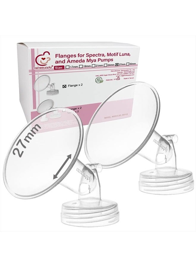 NENESUPPLY نيني سابلاي 2 قطعة 27 مم فلانجات متوافقة مع مضخات الثدي سبكترا S1 سبكترا S2 سينيرجي جولد بديل لقطع مضخة سبكترا وفلانج سبكترا استبدال قطع سبكترا S2 وسبكترا 27 مم - Image 1