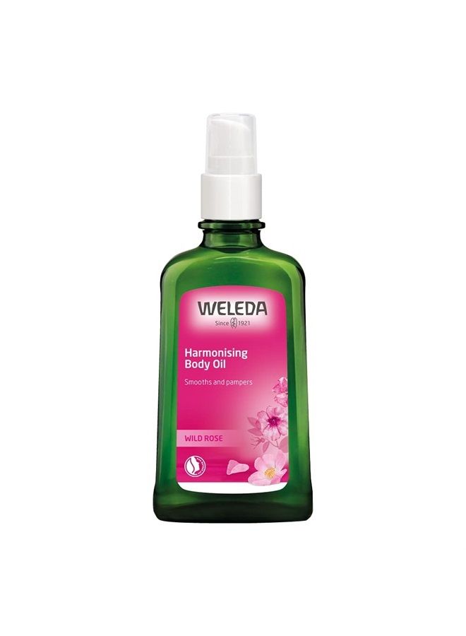 Weleda زيت الجسم والجمال من الورد البري، 3.4 أونصة سائلة، زيت جسم وجمال غني بالنباتات مع الورد البري، وزيت اللوز الحلو وزيت الجوجوبا - Image 1