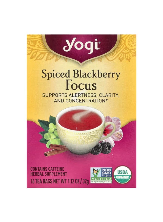 Yogi Tea, Spiced Blackberry Focus, 16 Tea Bags, 1.12 oz (32 g)