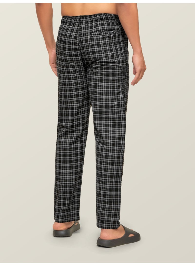 اكس واي اكس اكس بيجامة رجالية من XYXX مصنوعة من القطن الممشط الممتاز بنقشة المربعات [عبوة من قطعة واحدة] - Image 3