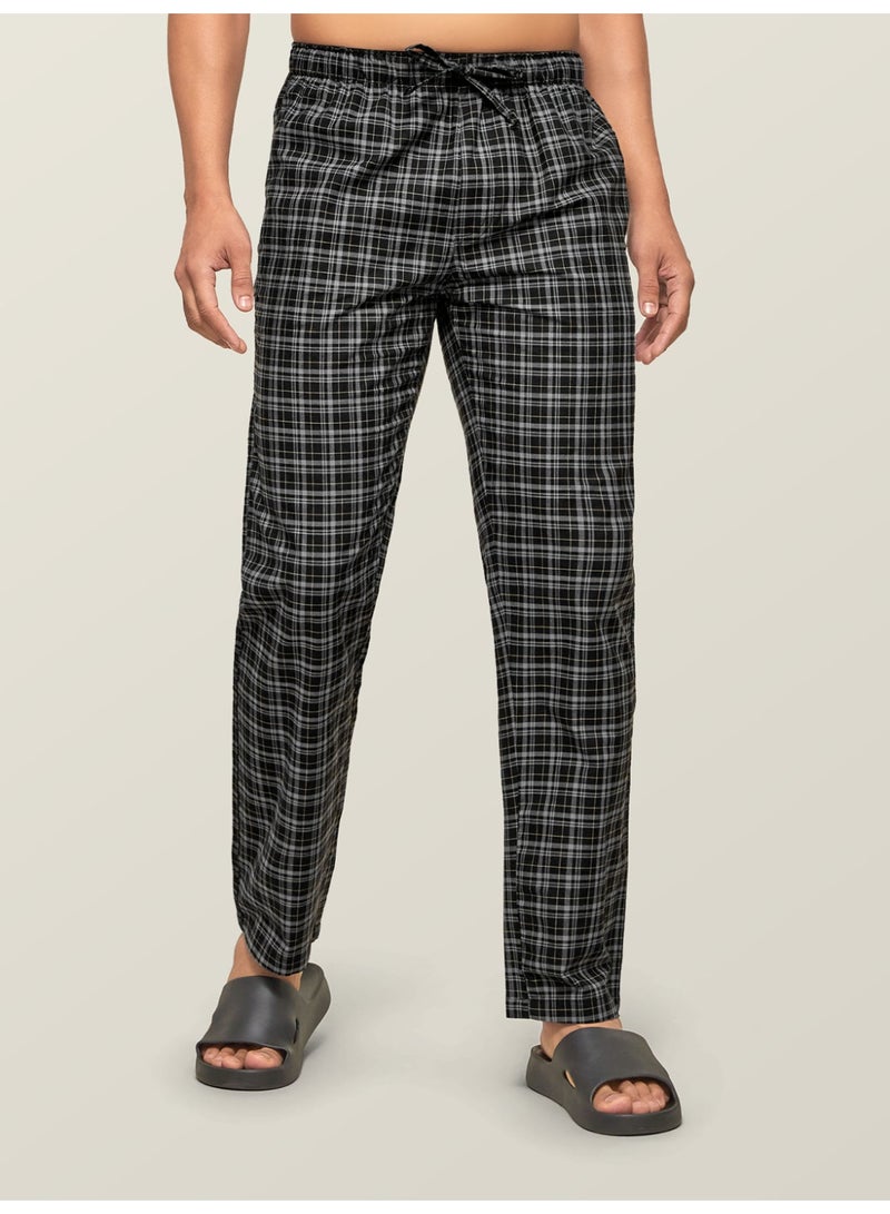 اكس واي اكس اكس بيجامة رجالية من XYXX مصنوعة من القطن الممشط الممتاز بنقشة المربعات [عبوة من قطعة واحدة] - Image 2