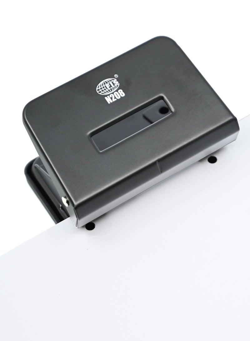 FIS  2-Holes Metal Punch 10 Sheets 1 mm, 8 cm apart hole size 6 mm, Medium Size, Black -FSPUN208BK - Image 5