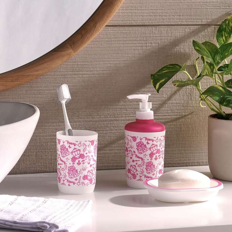 Pan Home Little Princess Bath accessories 3pc set-Pink