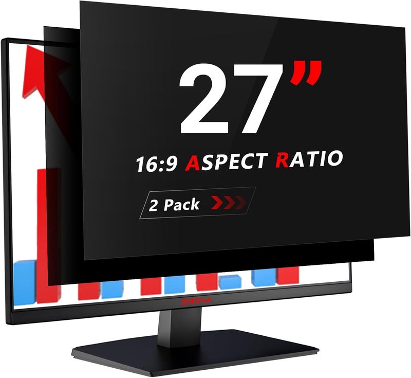 Nationwide courier network [Pack of 2 Privacy Film 27 Inch Monitor Aspect Ratio 16:9, Anti Blue Light Anti-Glare Privacy Film, Removable Privacy Screen for HP/Dell/Acer/Samsung/Lenovo/Toshiba Light durable upgraded substance
