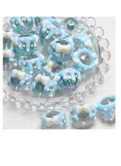 Taiahiro 18mmNew heavy oil hand-painted beaded beads, diy beaded jewelry accessories, DIY mobile phone chains, car hanging bag chains, hair rope beaded accessories(1piece/bag)  - Image 1