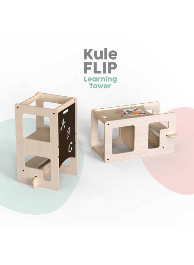 Bibena Nova Kule Flip Learning Tower & Table - Pink - Image 3