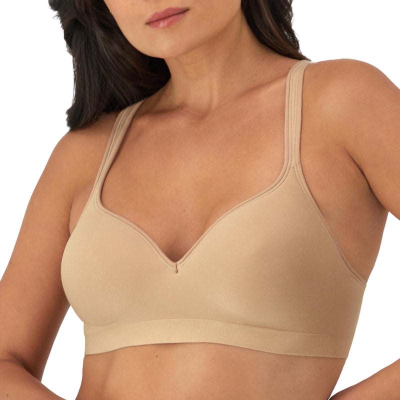 Bali Womens Comfort Revolution Wireless Bra, Full-coverage Wirefree Cool Fabric Bras, Nude, 38B US - Image 1