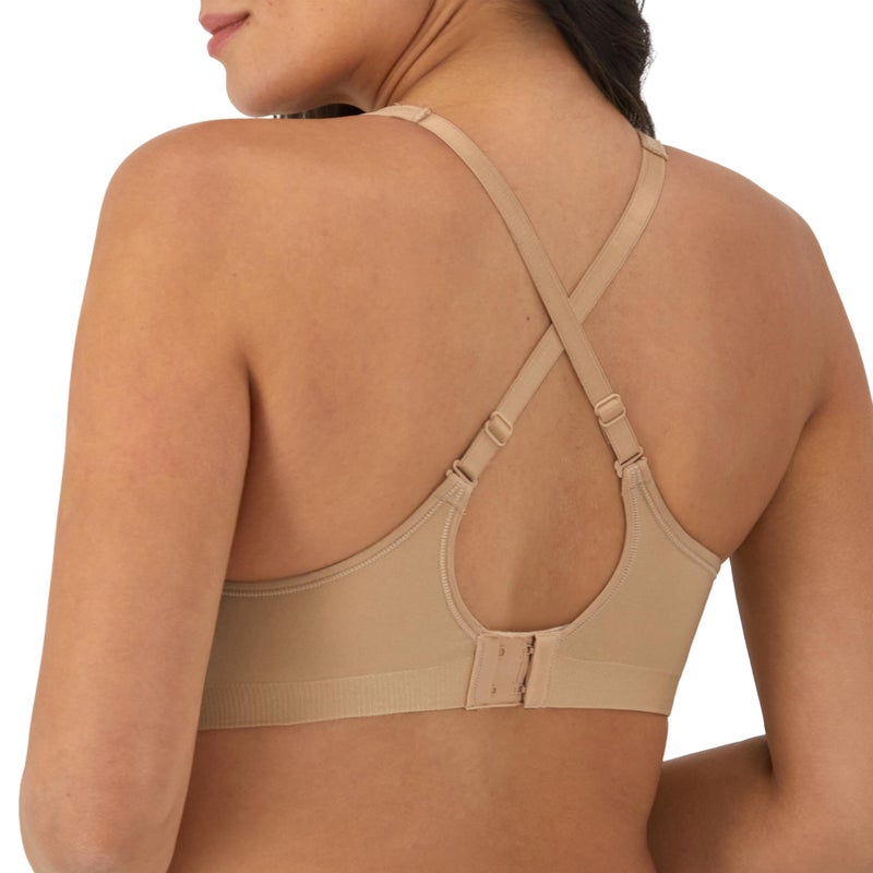 Bali Womens Comfort Revolution Wireless Bra, Full-coverage Wirefree Cool Fabric Bras, Nude, 38B US - Image 3