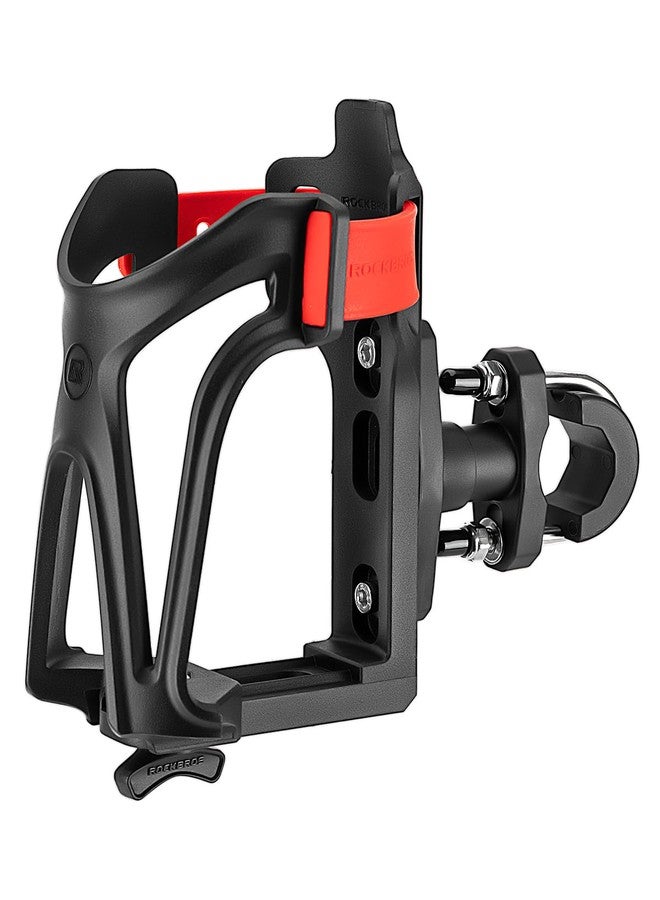 ROCKBROS Motorcycle Cup Holder Bike Water Bottle Holder for 2.3”-3" Diameter Adjustable Bottles Size with 360°Rotatable Base, Bicycle Drink Cage for Handlebar Frame with Screw Tool - Image 1