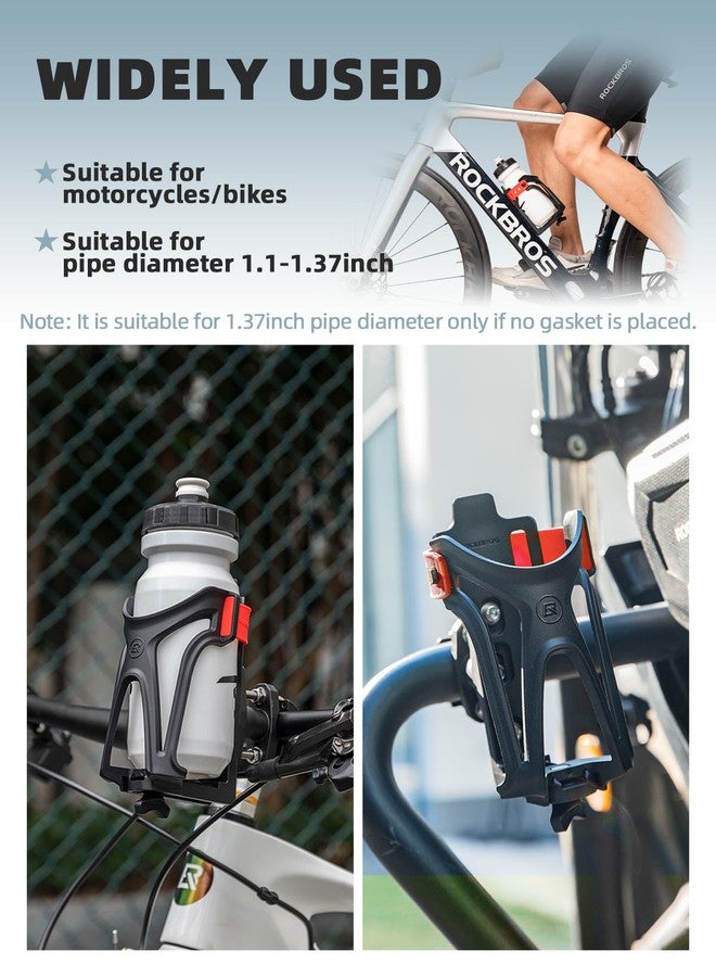ROCKBROS Motorcycle Cup Holder Bike Water Bottle Holder for 2.3”-3" Diameter Adjustable Bottles Size with 360°Rotatable Base, Bicycle Drink Cage for Handlebar Frame with Screw Tool - Image 5