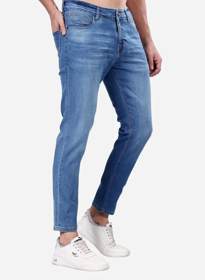 Stylox Stylox Mid Rise Whiskered Ankle Fit Jeans