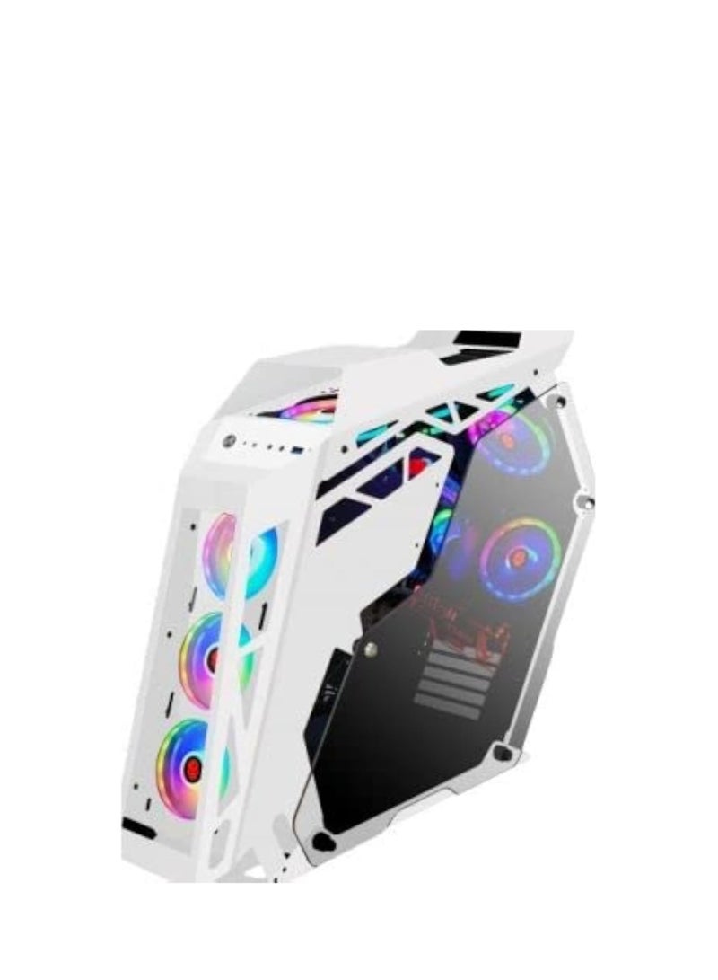 WJCOOLMAN حالة الألعاب الخاصة Star Plus Edition 8 مراوح ARGB - أبيض - Image 2