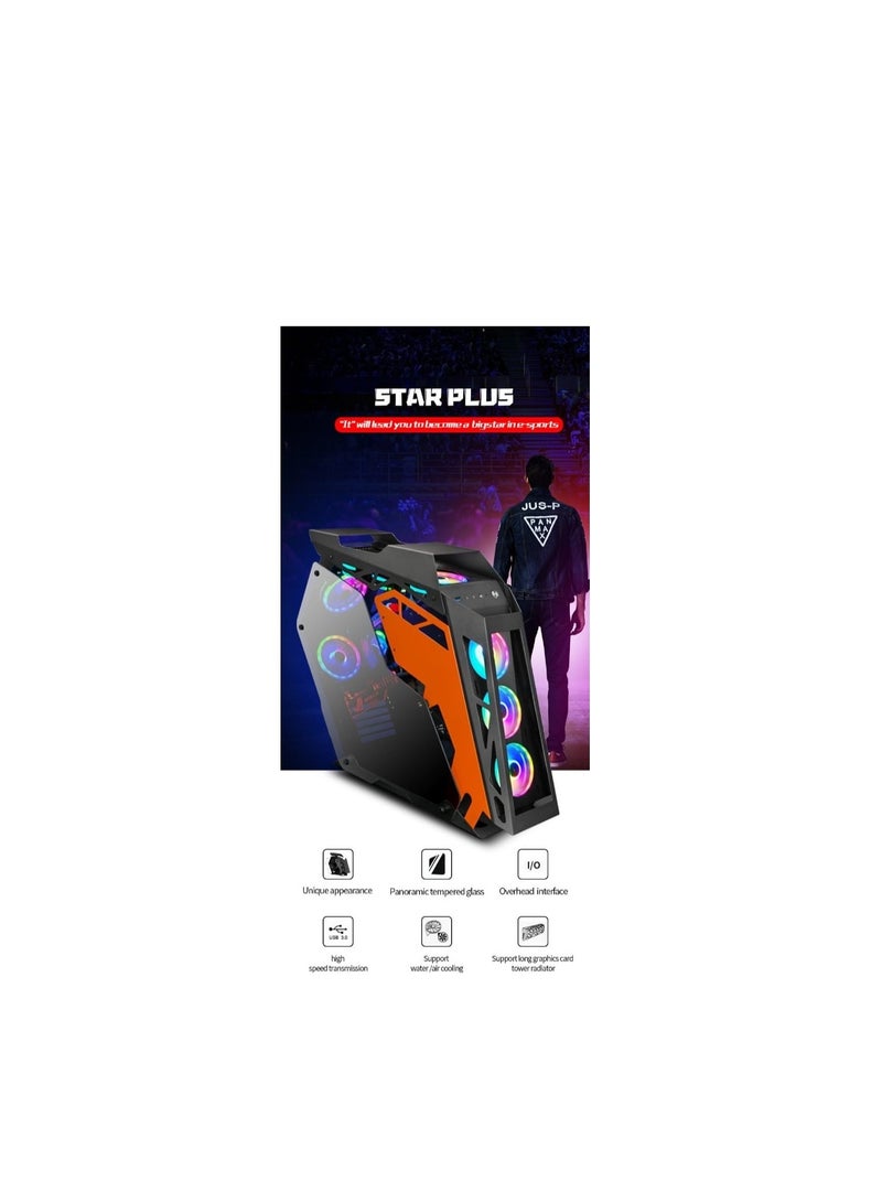 WJCOOLMAN حالة الألعاب الخاصة Star Plus Edition 8 مراوح ARGB - أبيض - Image 3