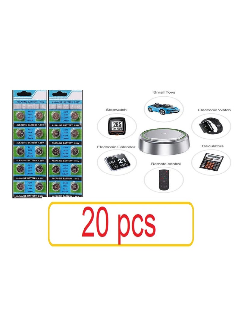 Generic 20 Pieces Of Lithium Battery, Size Lr44W, For A Laser Pen, Children’S Toys, And Other Uses.  - Image 1