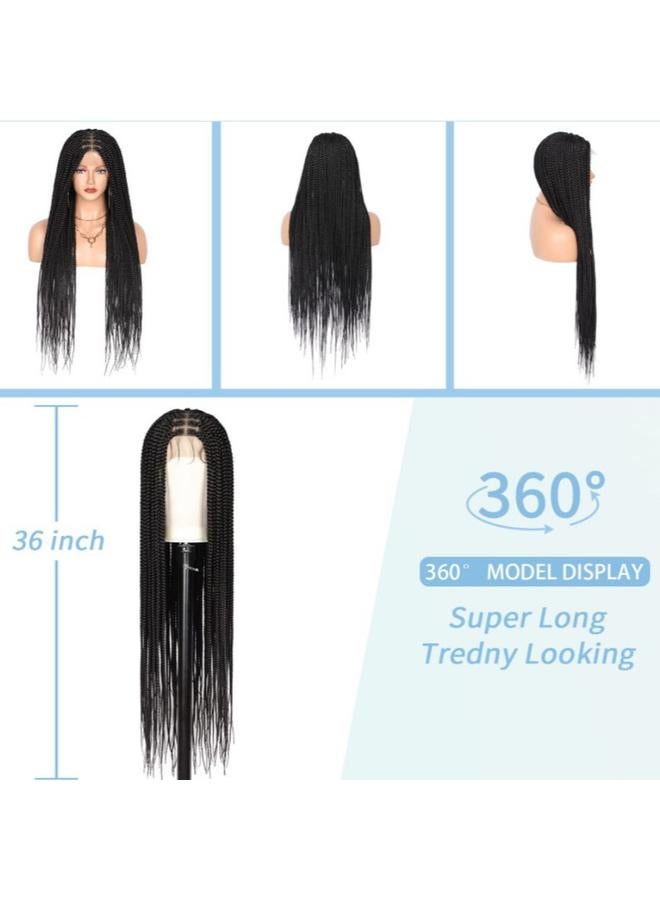 Bluejw New Lace Braid Wig European And American Wig Women's Long Straight Hair Chemical Fiber Headgear Lace Braid Wig - Image 4