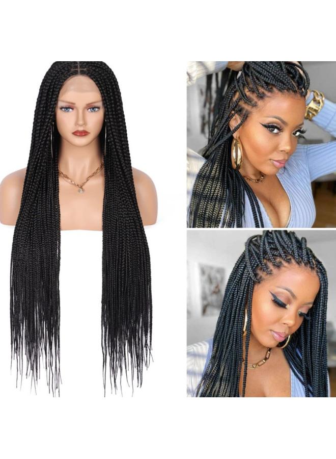 Bluejw New Lace Braid Wig European And American Wig Women's Long Straight Hair Chemical Fiber Headgear Lace Braid Wig - Image 2