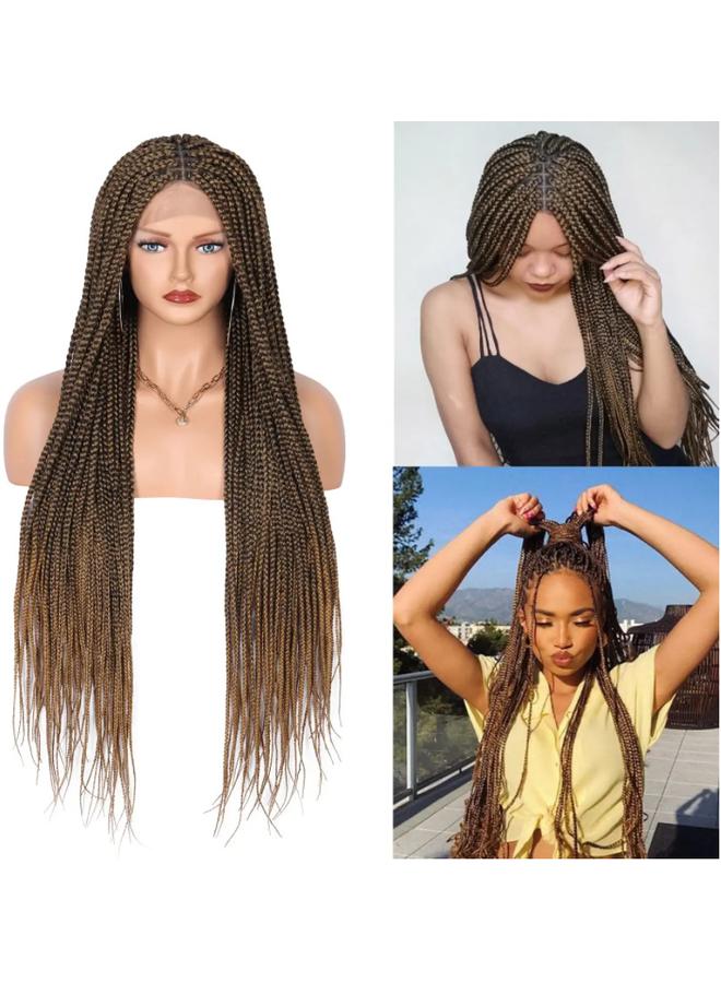 Bluejw New Lace Braid Wig European And American Wig Women's Long Straight Hair Chemical Fiber Headgear Lace Braid Wig - Image 1