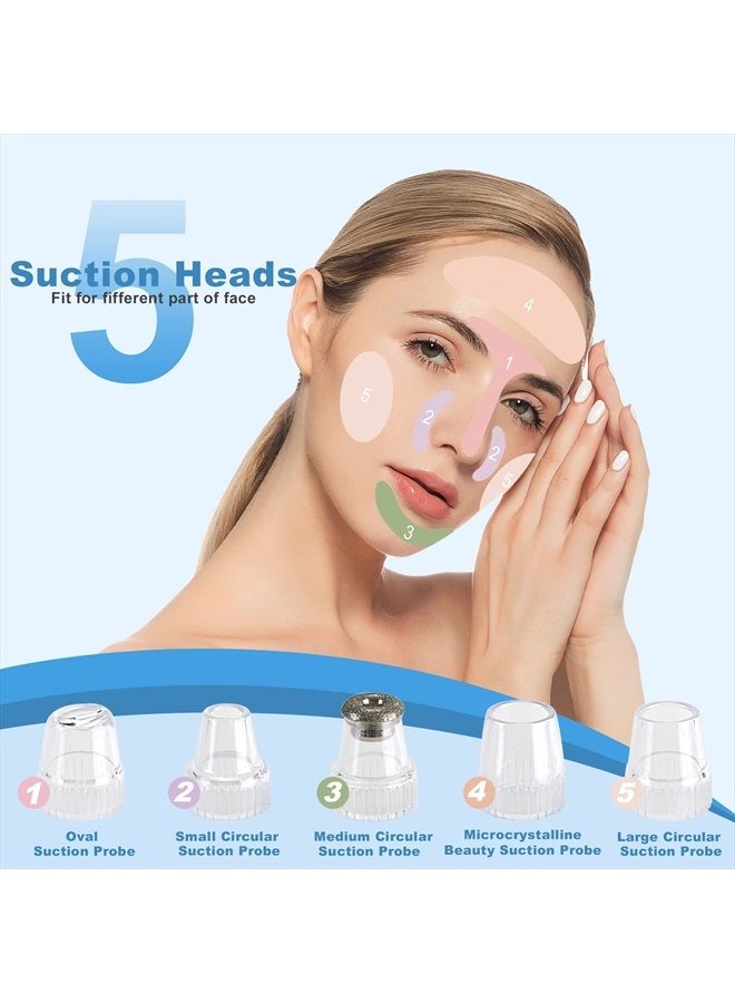 EUASOO Blackhead Remover, EUASOO USB Rechargeable Pimple Extractor, Electric Pore Vacuum Blackhead Remover Tools for Women & Men, Blackhead Vacuum Kit with 10 * Filter Sponge & 5 * Rubber Ring & etc. - Image 3