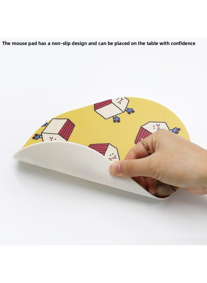 South Korea Imported Romane Cute Cartoon Special-shaped Niche Home Office Mouse Mat Ins Non-slip Female Game-Color:225x170mm-Pattern:Yellow  - Image 5