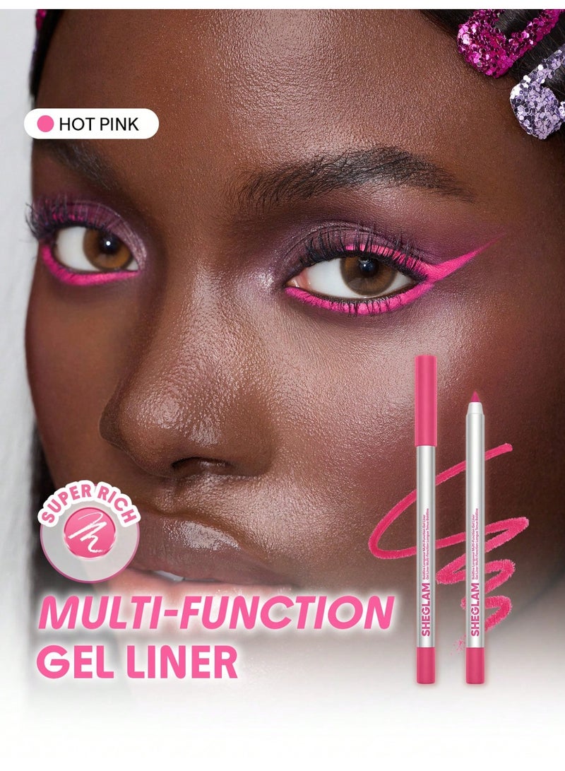 شيجلام Boldline Longwear Multi-Function Gel Liner- Hot Pink Kohl Kajal Hot Pink - Image 2