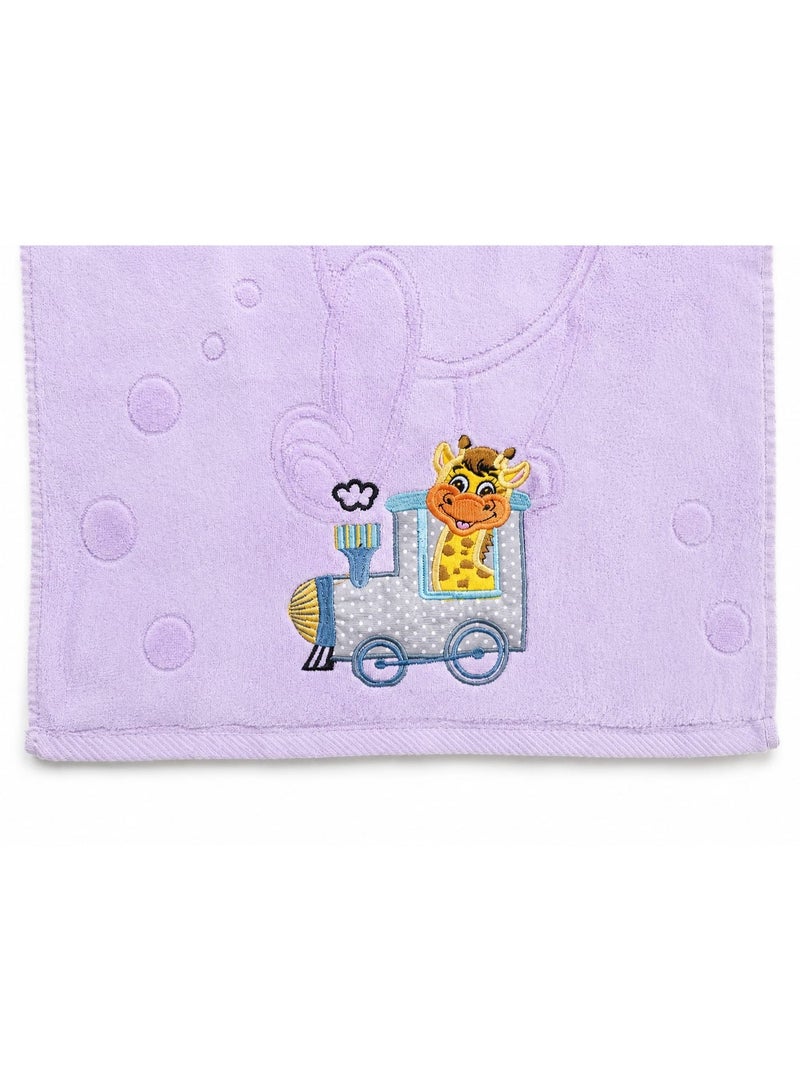 Baby towel, cotton with a velour finish, size 50x85 cm
