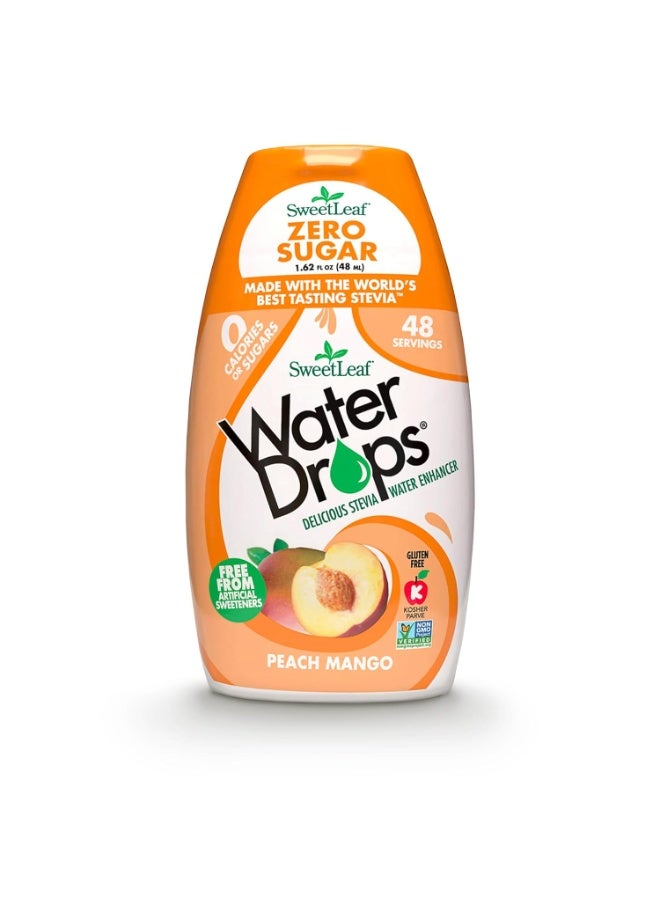 سويت ليف قطرات بنكهة الخوخ والمانجو للماء، 1.62 أونصة سائلة - Image 1