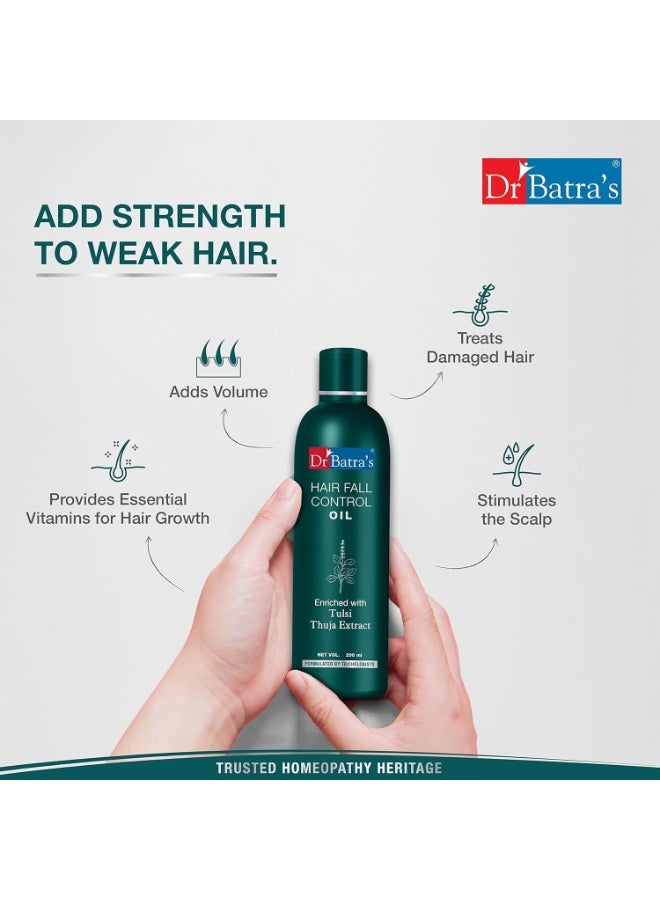 Dr Batra's Hair Fall Control Shampoo and Hair Fall Control Oil -400 Ml - Image 4