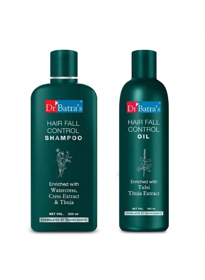 Dr Batra's Hair Fall Control Shampoo and Hair Fall Control Oil -400 Ml - Image 1
