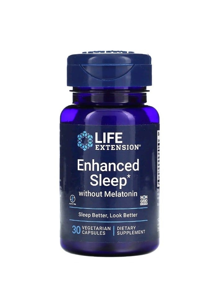 Life Extension Enhanced Sleep without Melatonin 30 Vegetarian Capsules - Image 1