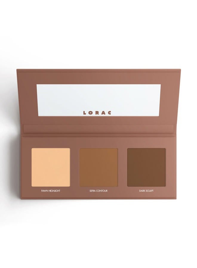 Lorac Petite PRO Contour Palette | Contour Powder Makeup| Highlighter Makeup | Mirror Compact - Image 1