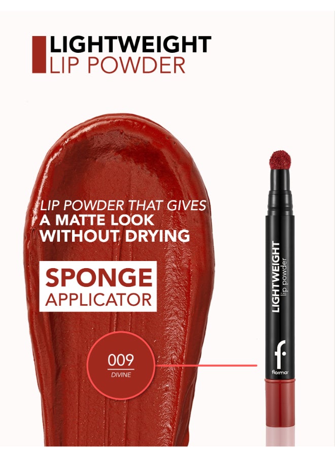 flormar Lightweight Lip Powder - 09 Divine - Image 5