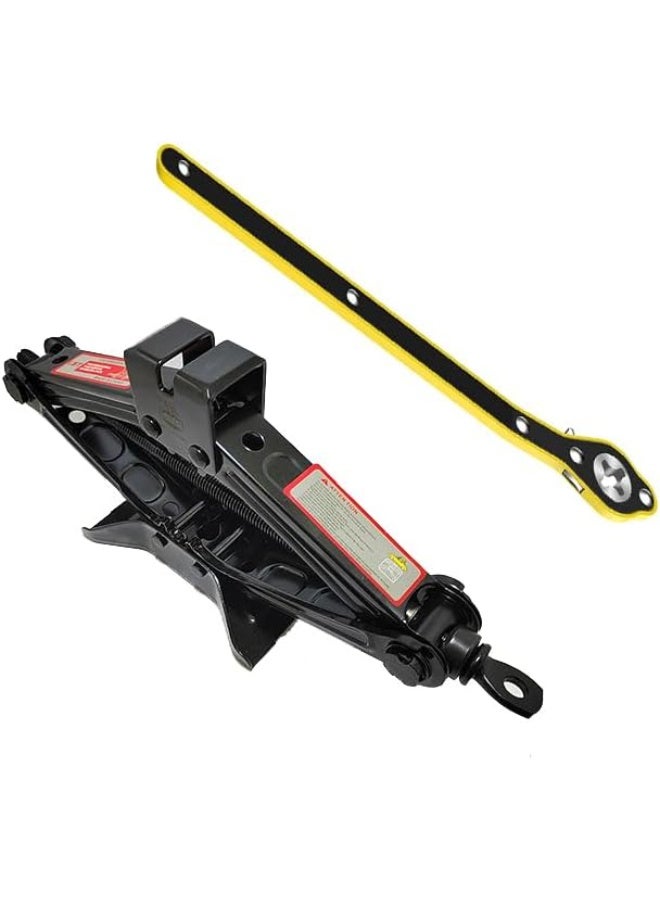 2020 Universal Car Scissor Bridge Jack (1.5 Ton) - Heavy Duty Emergency Spare Tire Lift for SUVs & Sedans - Reinforced Steel Coubry with Speed Wrench (Code: 9161) - Image 2