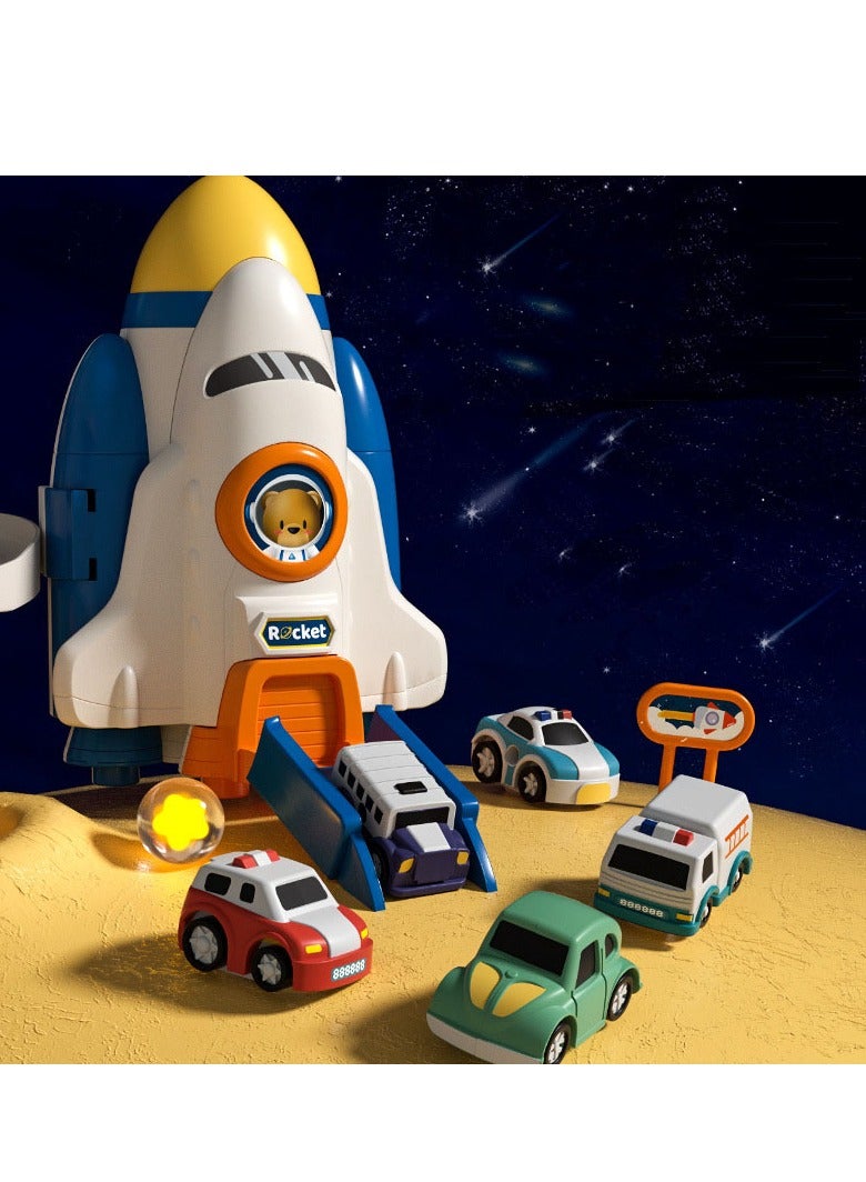 Arabest مغامرة القطار، مبنى مواقف كهربائي مع سيارات مسارات سحرية، للأولاد والبنات، مجموعة ألعاب سيارات سكة حديد تعليمية للأطفال - Image 3