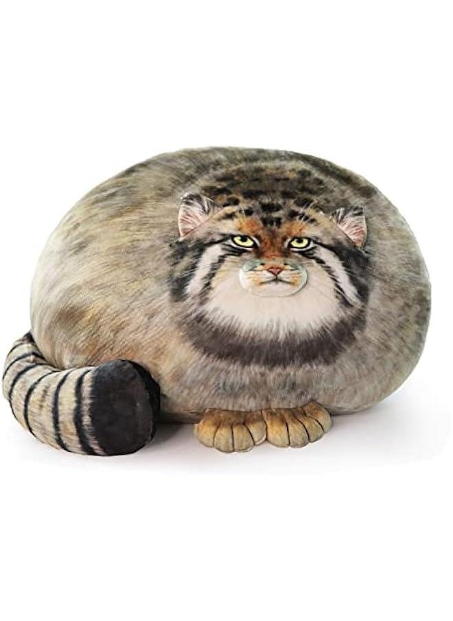 Steppe Cat Plush, Cat Stuffed Animal 30cm/12inch, Pallas Cat Plush Pillow, Cute Plushies for Girls, Soft Plush Pillow, Throw Pillow Doll Decoration Doll Gift for Kids Boys Party  - Image 1