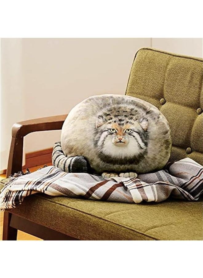 Steppe Cat Plush, Cat Stuffed Animal 30cm/12inch, Pallas Cat Plush Pillow, Cute Plushies for Girls, Soft Plush Pillow, Throw Pillow Doll Decoration Doll Gift for Kids Boys Party  - Image 5