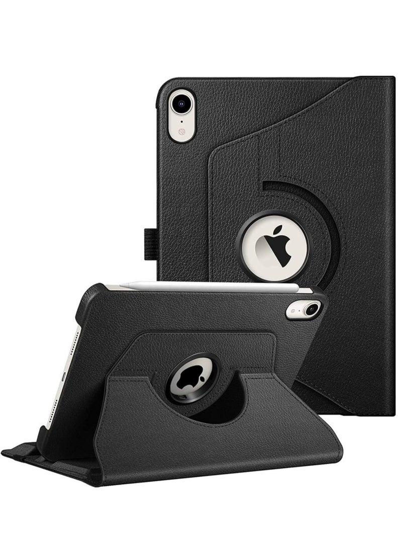Generic - Rotating Case for iPad Mini 6 (6th Generation 8.3 Inch) - 360 Degree Swiveling Stand Protective Back Cover, Auto Wake/Sleep Feature for iPad Mini 6 2021 Model (Black) - Image 1