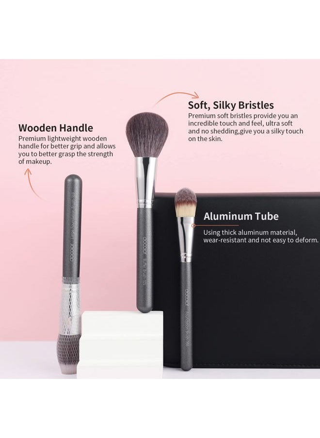 docolor - Docolor Professional Makeup Brush Set 29Pcs Makeup Brushes Valentines Day Gifts Premium Goat Synthetic Fiber Foundation Face Powder Blush Concealer Eyeshadows Make Up Brushes with PU Leather Case - Image 1