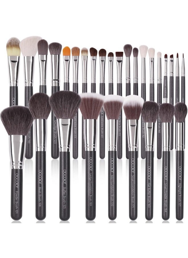 docolor - Docolor Professional Makeup Brush Set 29Pcs Makeup Brushes Valentines Day Gifts Premium Goat Synthetic Fiber Foundation Face Powder Blush Concealer Eyeshadows Make Up Brushes with PU Leather Case - Image 1