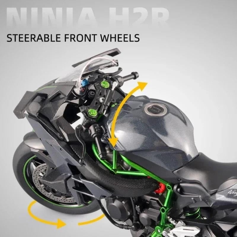 1:9 Simulation Kawasaki H2R Track Edition Alloy Motorcycle Model - Image 3