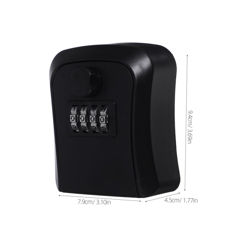 Tofficu Portable Key Lock Box Wall Mount Security Storage For Spare Keys Combination Code Easy Installation Home Office Use Gray - Image 3