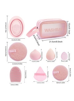MAANGE MAANGE 37 Pcs Makeup Brush Set Premium Synthetic Make Up Brushes Foundation Eye Shadow Powder Concealers Brushes Set for Beginners Professional Makeup Tool Set (Pink)  - Image 2